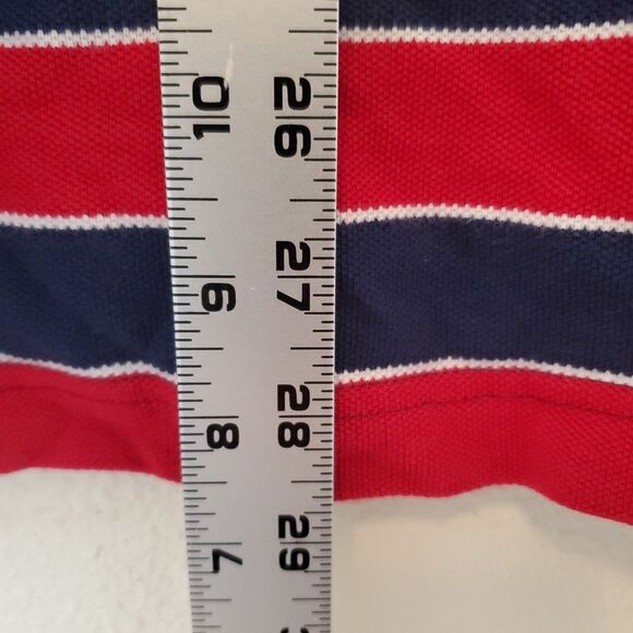 Brooks Brothers 346 Mens M Original Fit Polo Shirt Red Striped Short Sleeve - Picture 15 of 16